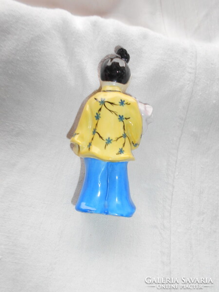 HERENDI KÍNAI GYERMEK FIGURA KÉZZEL FESTETT