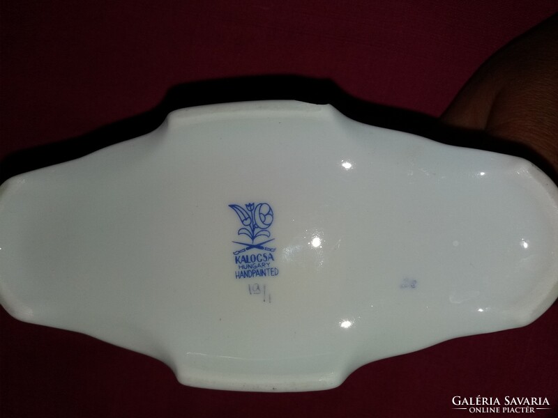 Nagyon szép KALOCSA porcelán KÉTÁGÚ KANDELLÁBER GYERTYATARTÓ  cm HIBÁTLAN