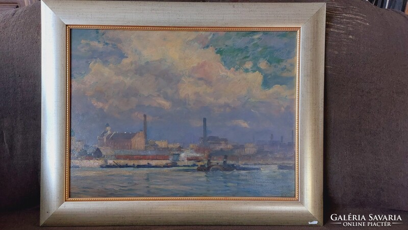 Dietrich Adolf (1869-1953): Dunapart. Töredékes raglap...