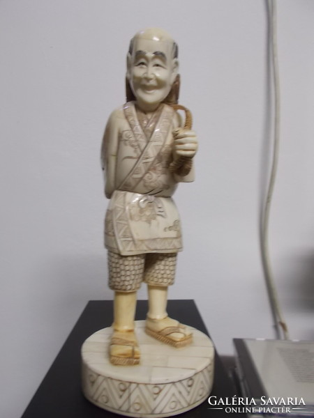 Antik japán csont szobor,okimono,CSERE IS!