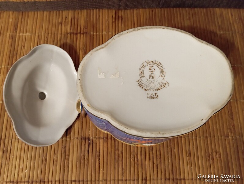 Samurai China, art deco japán porcelán keksz tartó fogantyúval