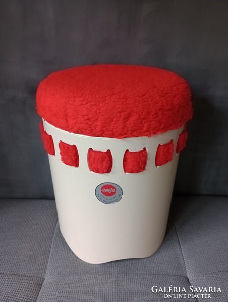 Emsa Space Age, Vintage, Design szennyes tartó, ülőke, 70-es évek