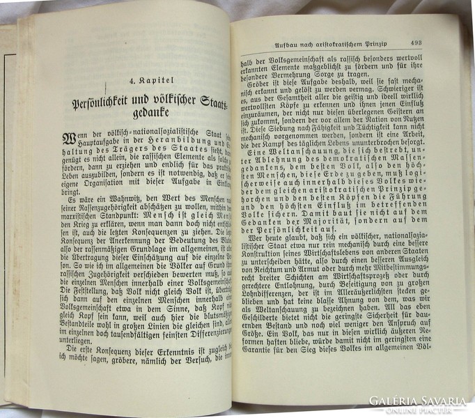 Adolf H:Mein Kampf, 1936 kiadás, I-II kötet, I. 406 oldal, II. 782 oldal, jó állapotban, nem hiányos