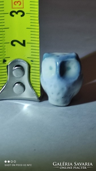 Aquincum aquazur mini miniatűr bagoly porcelán Ősz Szabó Antónia terv