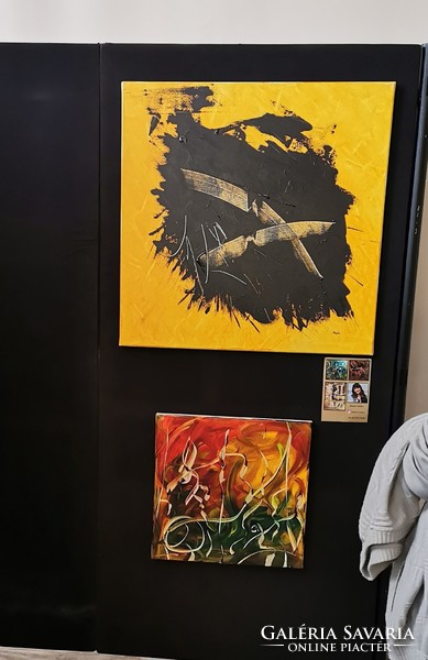 Baján Ildikó festmény 50 x 70 cm. Mezopotámia.