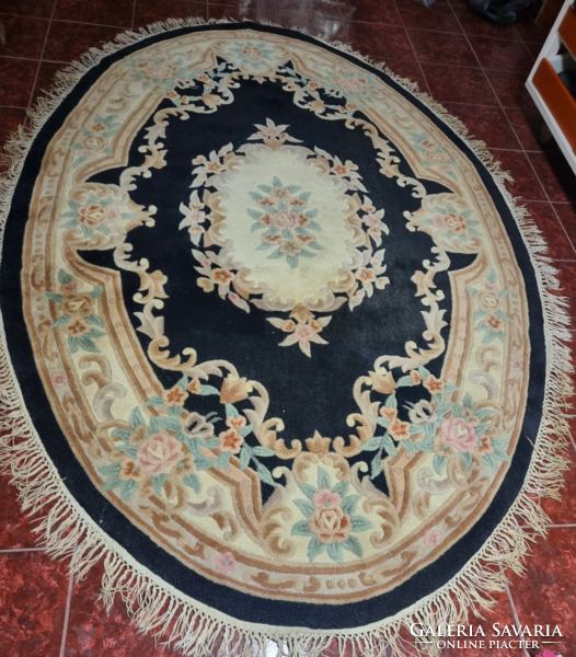 OVÁLIS KÍNAI AUBUSSON szőnyeg, 270-180 cm