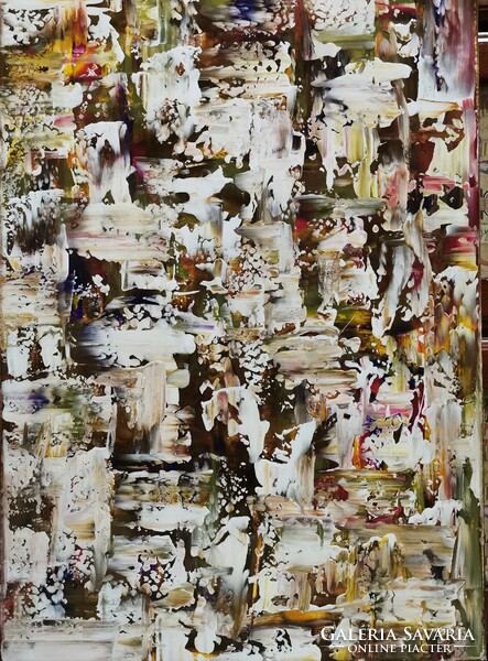 Baján Ildikó festmény 50 x 70 cm. Mezopotámia.