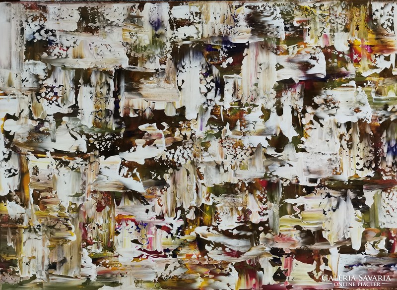 Baján Ildikó festmény 50 x 70 cm. Mezopotámia.