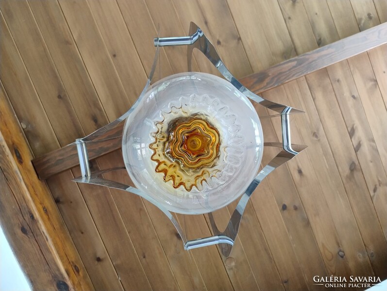 Mazzega Murano üveg mennyezeti lámpa, Space Age, Mid Century , 70-es évek