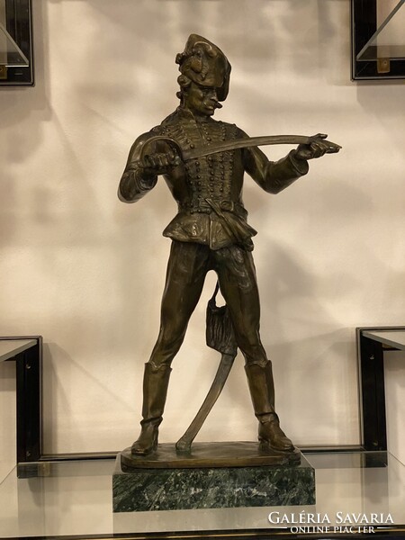 Ritka Nagy Méretű Kisfaludy-Strobl Zsigmond Hadik Huszár