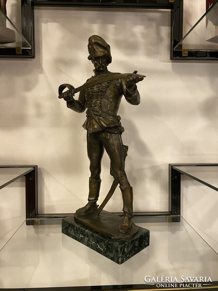 Ritka Nagy Méretű Kisfaludy-Strobl Zsigmond Hadik Huszár