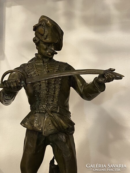 Ritka Nagy Méretű Kisfaludy-Strobl Zsigmond Hadik Huszár