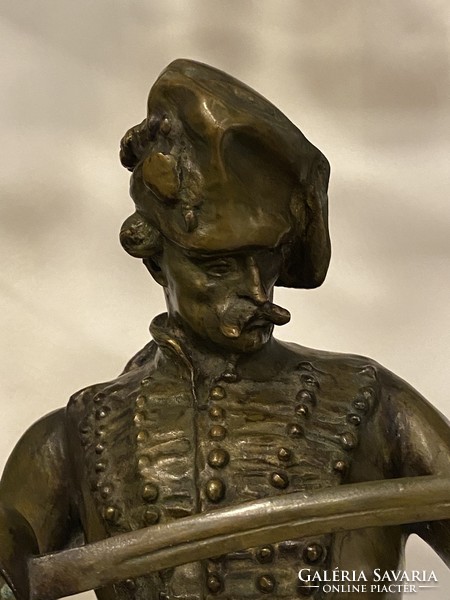 Ritka Nagy Méretű Kisfaludy-Strobl Zsigmond Hadik Huszár