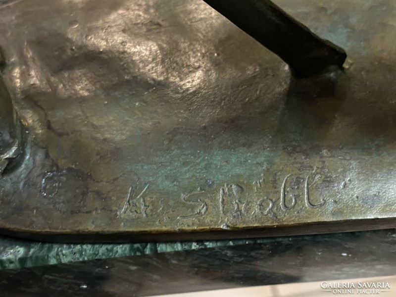 Ritka Nagy Méretű Kisfaludy-Strobl Zsigmond Hadik Huszár