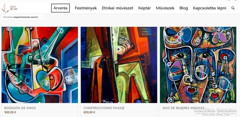 Simeon Gonzales - Rostro en Evolución - XL- 70x100 cm, akril, vászon