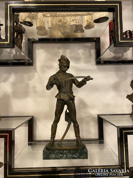 Ritka Nagy Méretű Kisfaludy-Strobl Zsigmond Hadik Huszár