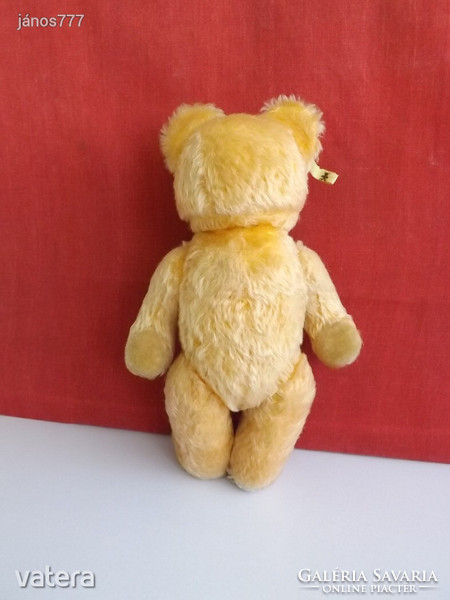 FECHTER antik mackó medve régi maci 31 cm-es kemény töltetű moher SÍRÓ maci EXTRA !