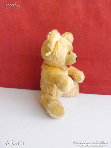 FECHTER antik mackó medve régi maci 31 cm-es kemény töltetű moher SÍRÓ maci EXTRA !