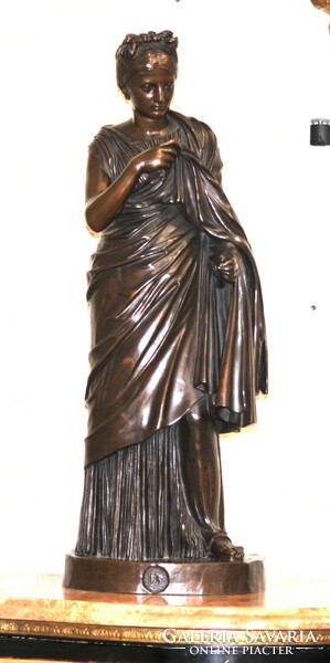 "Barbedienne Fondeur" (1810 - 1892) XIX. századi Francia szobrász művész alkotása. Eredeti, jelzett!