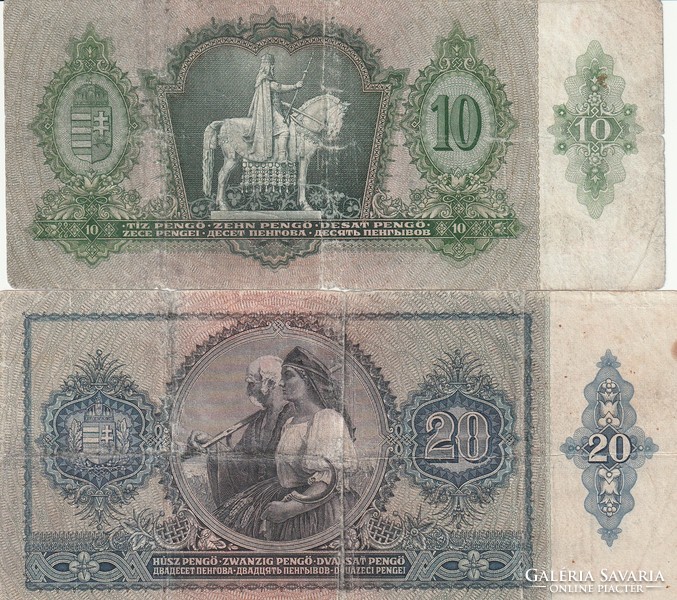 PENGŐ 2 egyben olcsón, 10 (1936) és 20 (1941)