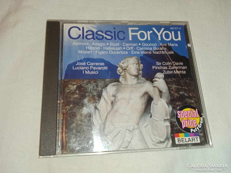 Classic For You - Albinoni Adagio Bizet Carmen Gounod. Ave Maria Händel Hallelujah Orff Carmina CD