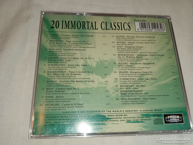 BRAHMS -ROSSINI. -HANDEL -RAVEL -RACHMANINOV - CD