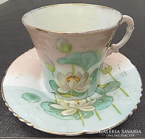 Szecessziós teás csésze ,tálkával Pfeffer & Lőwenstein Schlackenwerth 1910/20