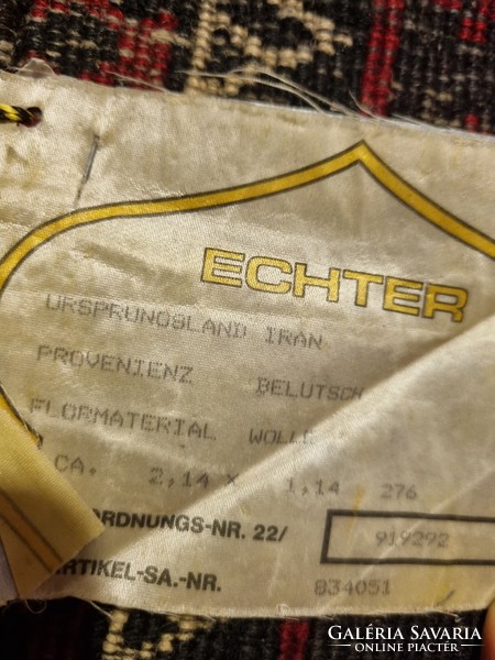 IRÁNI BELUDJ szőnyeg, 214x114 cm