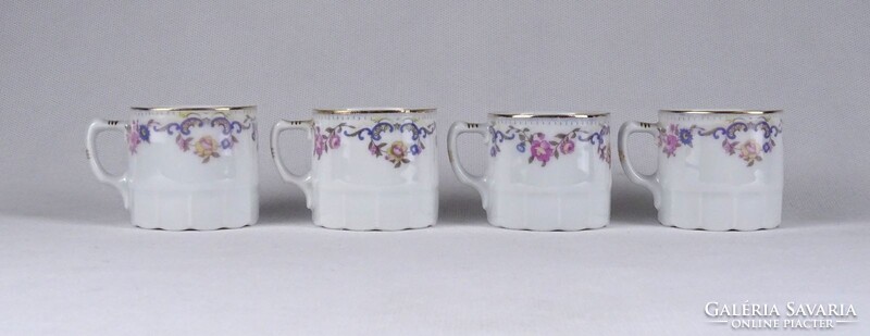 1T745 Régi cseh Schlackenwerth porcelán kávéscsésze 4 darab