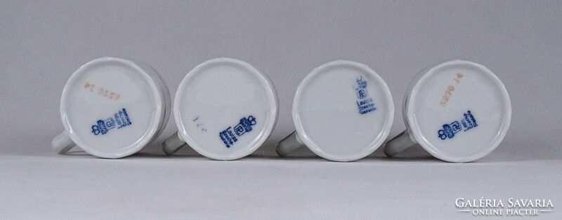 1T745 Régi cseh Schlackenwerth porcelán kávéscsésze 4 darab