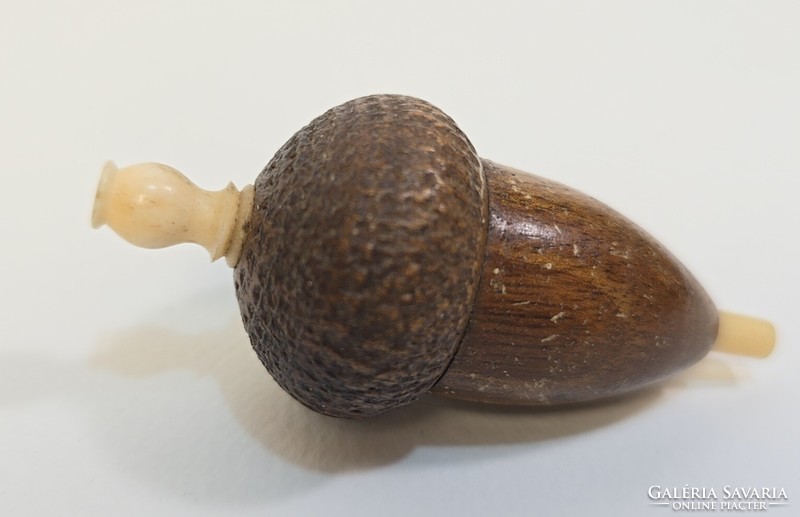 Szecessziós, antik tölgyfamakk formájú cselédhívó csengő kapcsoló