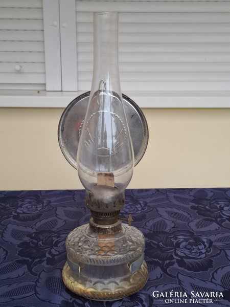 Petróleum lámpa, falra akasztható,35 cm magas
