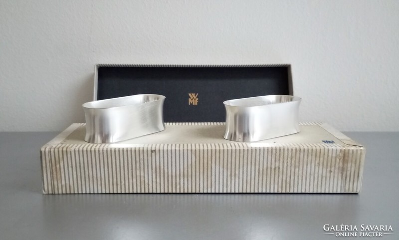 2x ritka WMF bauhaus szalvétagyűrű Wilhelm Wagenfeld 1960s