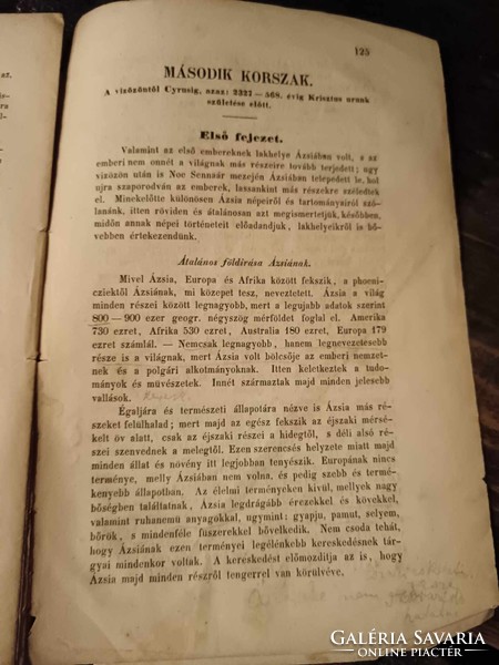 Egyetemes történelem, 1853-as füzet, írta Maár Bonifácz, Ős-Kor 1. füzet, 1. rész