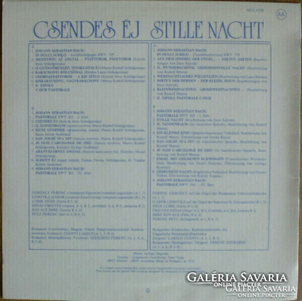 Csendes Éj (Stille Nacht • Music For Christmas) LP bakelit lemez