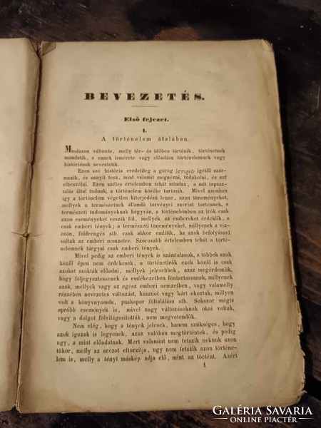 Egyetemes történelem, 1853-as füzet, írta Maár Bonifácz, Ős-Kor 1. füzet, 1. rész