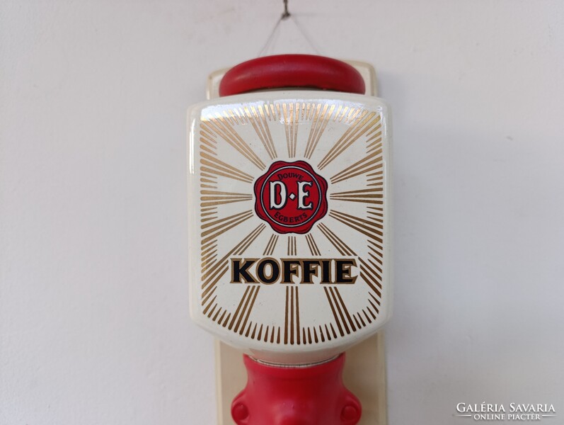 Antik kávédaráló porcelán fali kávé daráló konyhai eszköz Douwe Egberts márka reklám 640 9984