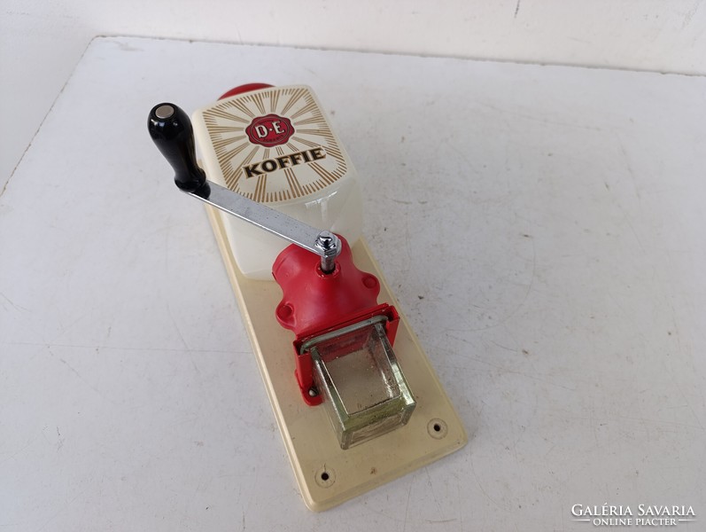 Antik kávédaráló porcelán fali kávé daráló konyhai eszköz Douwe Egberts márka reklám 640 9984
