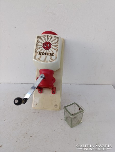 Antik kávédaráló porcelán fali kávé daráló konyhai eszköz Douwe Egberts márka reklám 640 9984