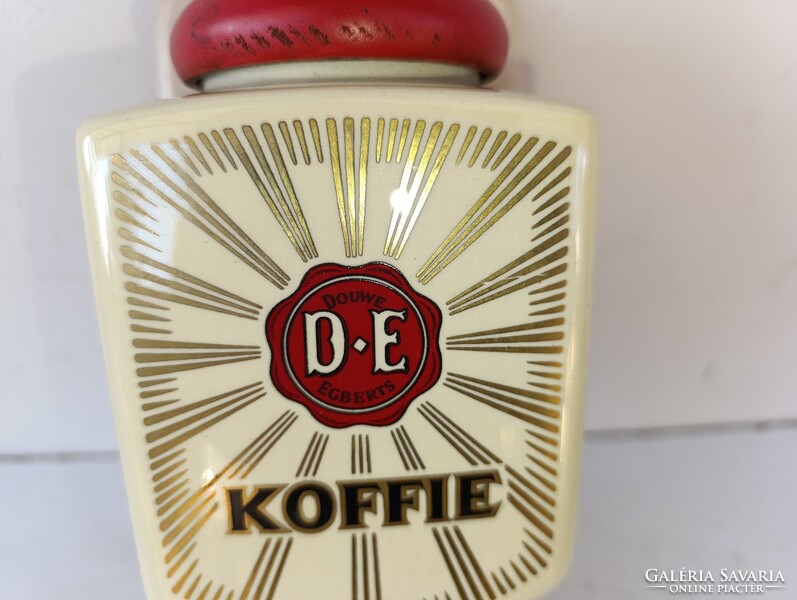 Antik kávédaráló porcelán fali kávé daráló konyhai eszköz Douwe Egberts márka reklám 634 9985