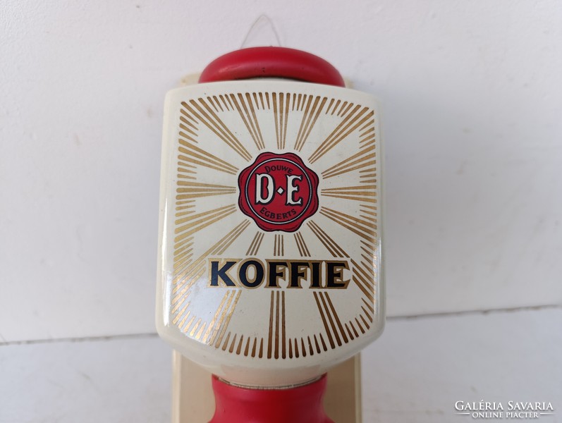 Antik kávédaráló porcelán fali kávé daráló konyhai eszköz Douwe Egberts márka reklám 640 9984