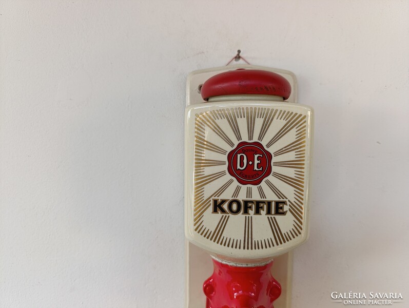 Antik kávédaráló porcelán fali kávé daráló konyhai eszköz Douwe Egberts márka reklám 634 9985