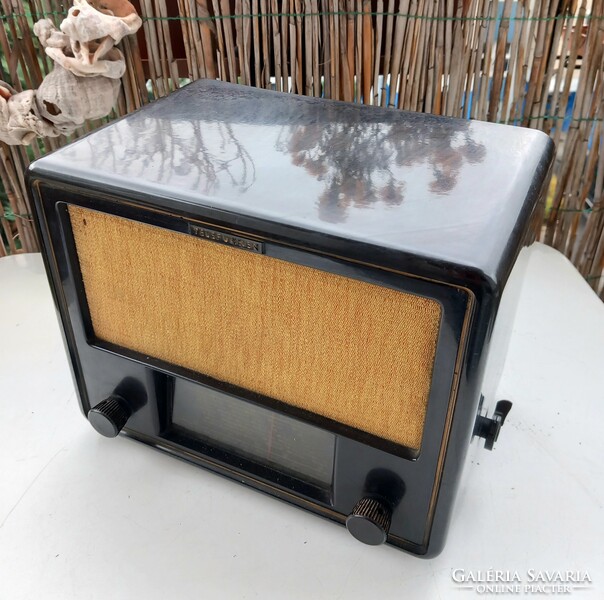 TELEFUNKEN SUPER 2B54 GWK régi retro vintage német csöves bakelit rádió, 1942-44. Ritka!