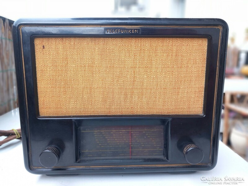 TELEFUNKEN SUPER 2B54 GWK régi retro vintage német csöves bakelit rádió, 1942-44. Ritka!