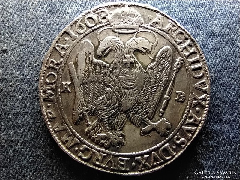 Magyarország Rudolf (1576-1608) .875 Ezüst 1 Tallér 1608 KB