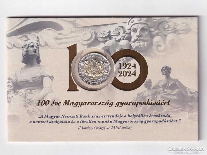 Magyarország 100 éves a Magyar Nemzeti Bank 100 Forint 2024 BP
