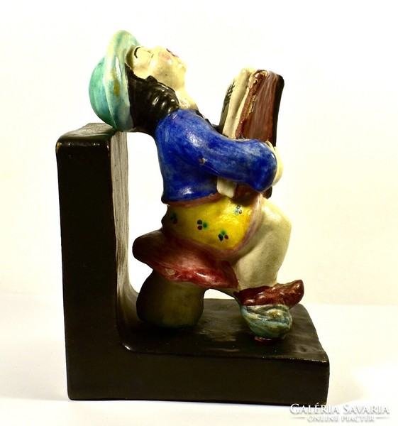 Linzer Keramik 1920 körül: ART DECO KÖNYVTÁMASZ