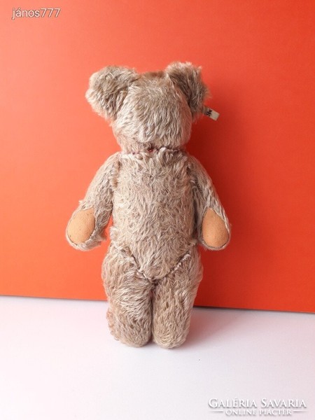 FECHTER antik mackó medve régi öreg maci ! 35 cm-es Szalma töltetű moher maci !