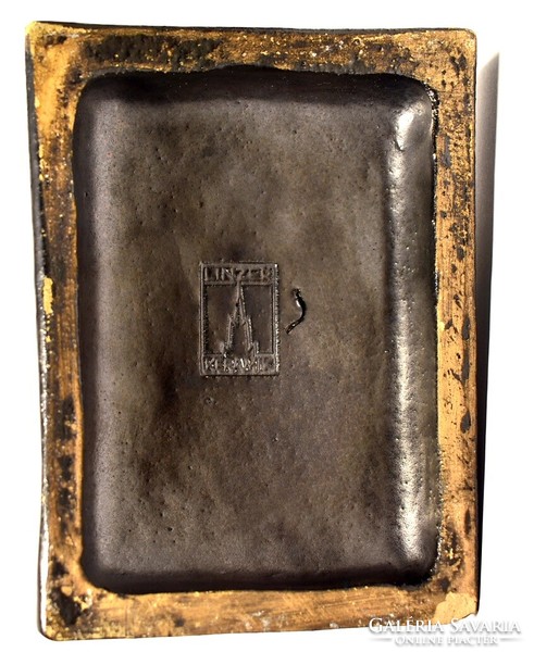 Linzer Keramik 1920 körül: ART DECO KÖNYVTÁMASZ