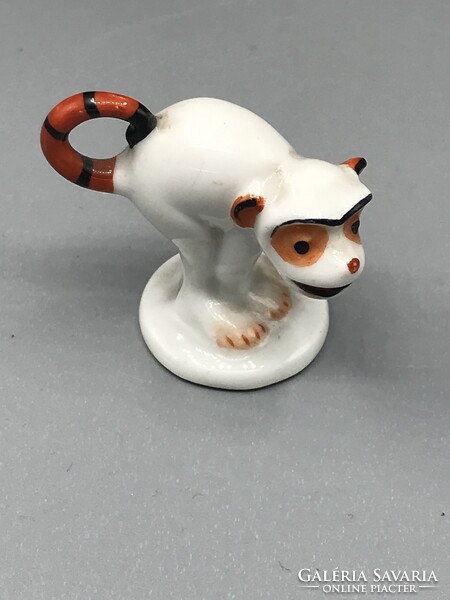 Ritkaság! Metzler & Ortloff  porcelán majmocska Walter Bosse tervezése lehet